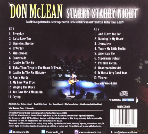 Don Mclean: Starry Starry Night [2CD]