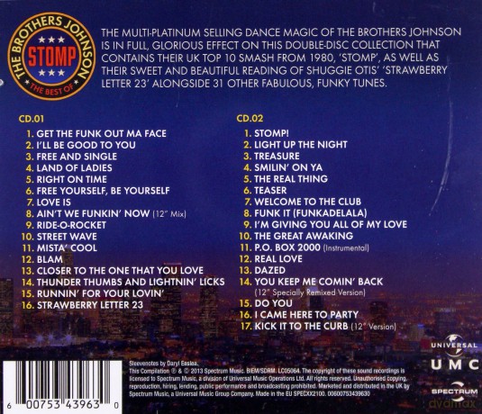 Brothers Johnson: Stomp - The Best Of [2CD]