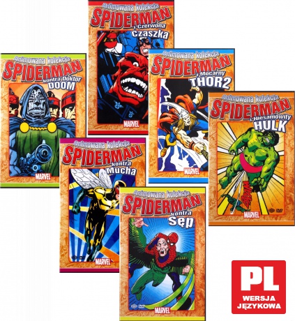 Spider-Man Kolekcja: Czerwona Czaszka / Mocarny THOR 2 / Niesamowity HULK / Doktor Doom / Mucha / Sęp / Pakiet [6DVD]