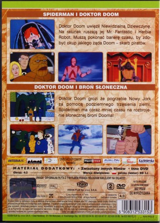 Spider-Man Kolekcja: Czerwona Czaszka / Mocarny THOR 2 / Niesamowity HULK / Doktor Doom / Mucha / Sęp / Pakiet [6DVD]