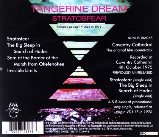 Tangerine Dream: Stratosfear [CD]