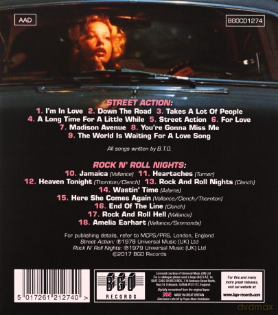 Bachman-Turner Overdrive: Street Action / Rock N Roll Nights [CD]