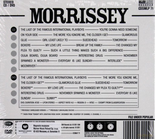 Morrissey:  The Very Best Of (ecopack) [CD]+[DVD]