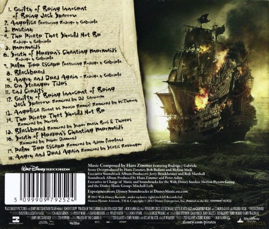 Pirates Of The Caribbean 4 soundtrack (Piraci z Karaibów 4) (Hans Zimmer) [CD]