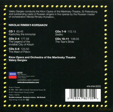 Valery Gergiev: Rimsky-Korsakov Operas (Collectors Editi on) [11CD]