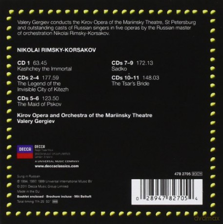 Valery Gergiev: Rimsky-Korsakov Operas (Collectors Editi on) [11CD]