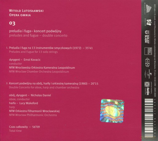 Lutoslawski: Opera Omnia 3 (digipack) [CD]