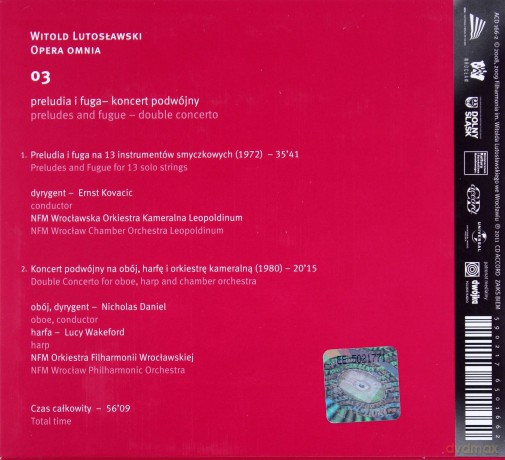 Lutoslawski: Opera Omnia 3 (digipack) [CD]