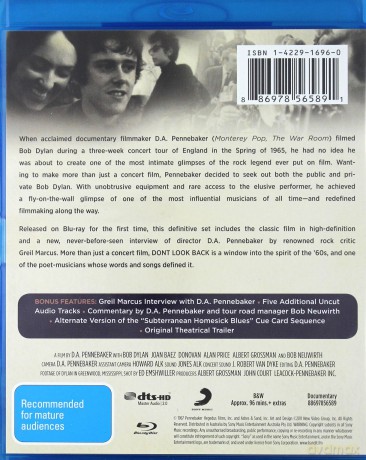 Bob Dylan: Don't Look Back [Blu-Ray]