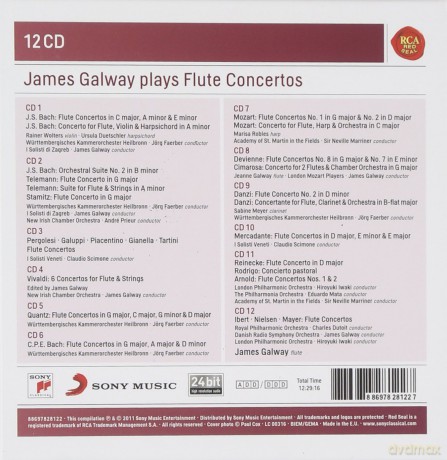 James Galway: James Galway Plays Flute Concertos - Sony Classical Masters [12CD]