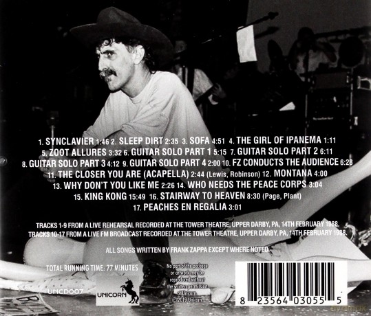 Frank Zappa: The Rehearsal Broadcast [CD]