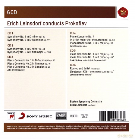 Erich Leinsdorf: Erich Leinsdorf Conducts Prokofiev - Sony Classical Masters [6CD]