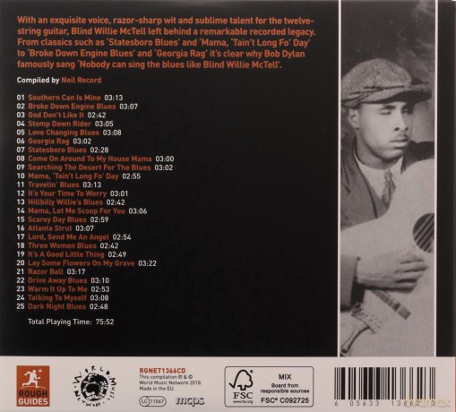 Blind Willie Mctell: The Rough Guide To Blind Willie Mctell [CD]