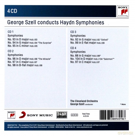 George Szell: Szell Conducts Haydn Symphonies - Sony Classical Masters [4CD]