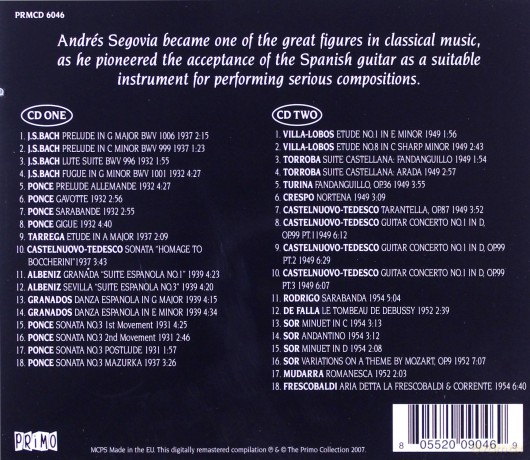 Andres Segovia: The Spanish Guitar Magic [2CD]
