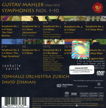 David Zinman: Mahler: Symphonies Nos.1-10 [BOX] [SACD)+[DVD]