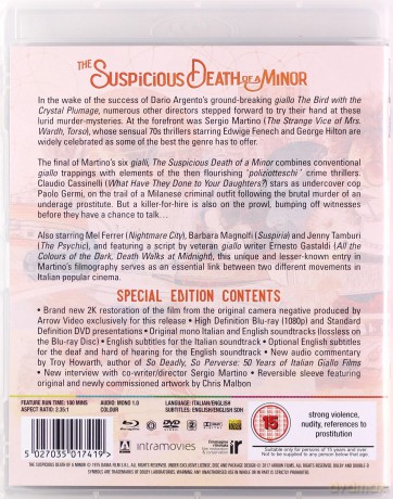 The Suspicious Death Of A Minor [Blu-Ray]+[DVD]