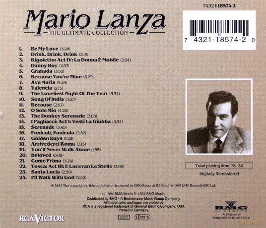 Mario Lanza: The Ultimate Collection [CD]