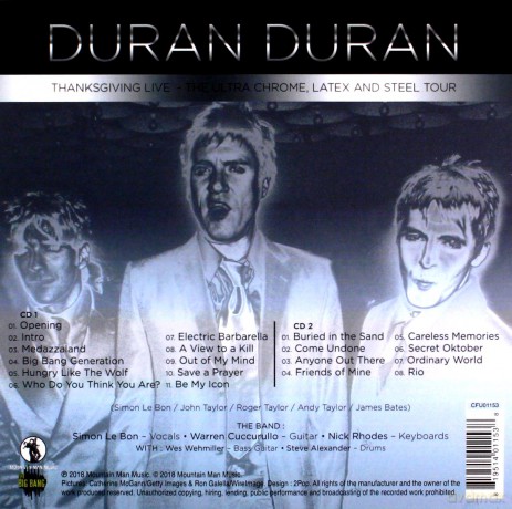 Duran Duran: The Ultra Chrome. Latex And Steel Tour [2CD]