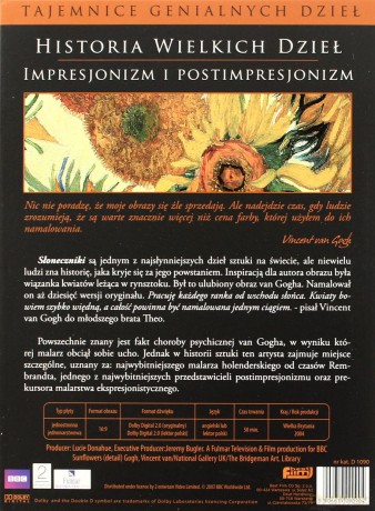 Historia Wielkich Dzieł: Vincent Van Gogh - Słoneczniki (digipack) [DVD]
