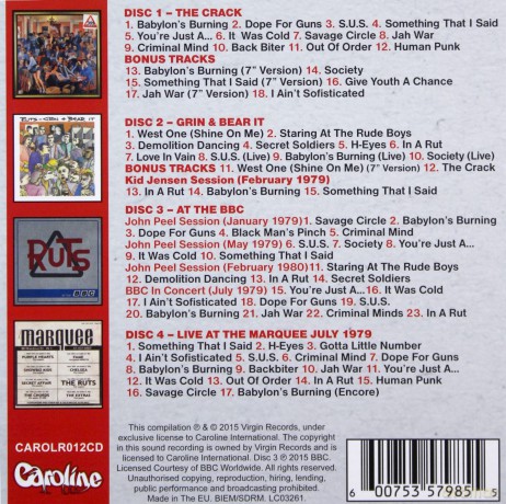 Ruts: The Virgin Years [4CD]