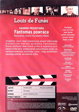 Kolekcja Filmowa 18: Fantomas powraca [DVD]