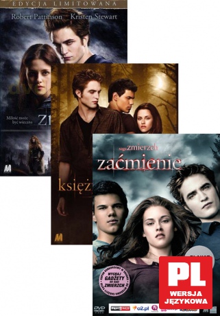 Trylogia Zmierzch: Zmierzch / Zmierzch 2: Księżyc w nowiu / Zmierzch 3: Zaćmienie Pakiet [4DVD]