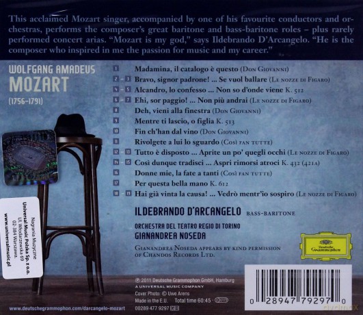 Ildebrando  D'arcangelo: Mozart:Arias  [CD]