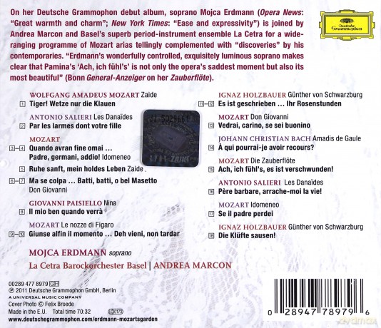 Mojca Erdmann: Mostly Mozart  [CD]