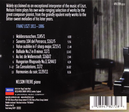 Nelson Freire: Liszt:Harmonies Du Soir  [CD]