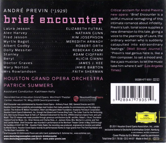Andre Previn: Previn: Brief Encounter  [CD]