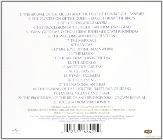 The Royal Wedding -The Official Album  [CD]