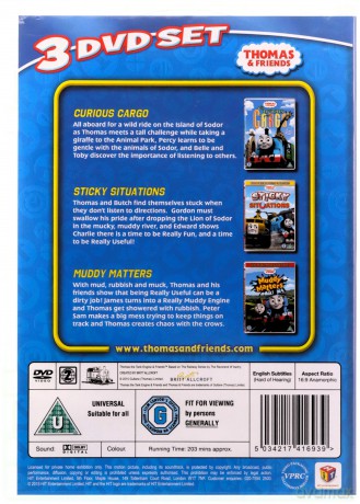 Thomas Friends Friends Together Triple Curious Cargosticky Situationsmuddy Matters [3xDVD]