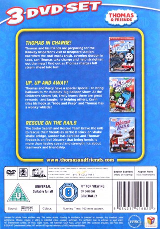 Thomas & Friends Really Useful Collection Thomas In Chargeup Up Awayrescue On The Rails [3DVD]