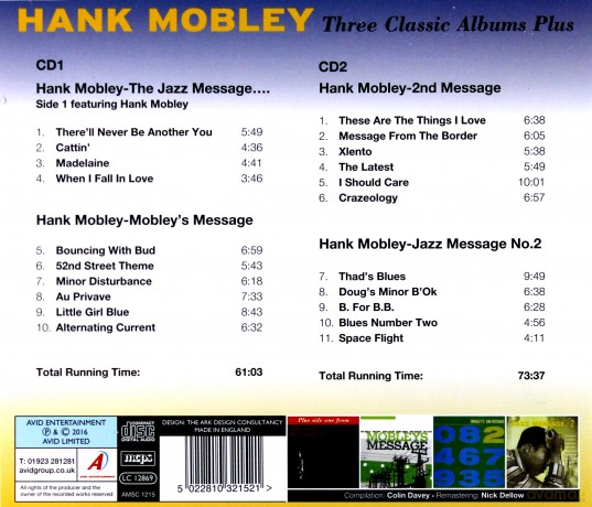 Hank Mobley: Three Classic Albums [CD]