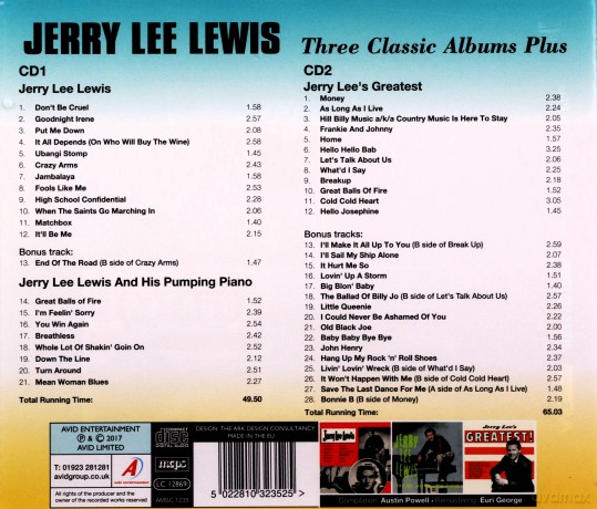Jerry Lee Lewis: Three Classic Albums [CD]