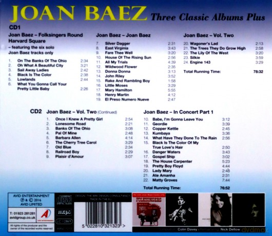 Joan Baez: Three Classic Albums [CD]