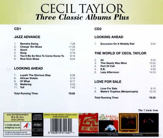 Cecil Taylor: Three Classic Albums [2CD]