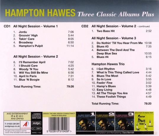Hampton Hawes: Three Classic Albums Plus [2CD]