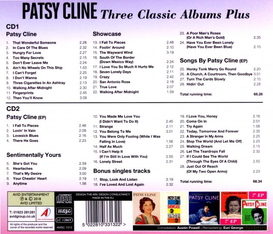 Patsy Cline: Three Classic Albums Plus [CD]