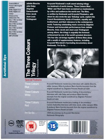 Three Colours Trilogy Krzysztof Kieślowski (Trzy Kolory) [4DVD]