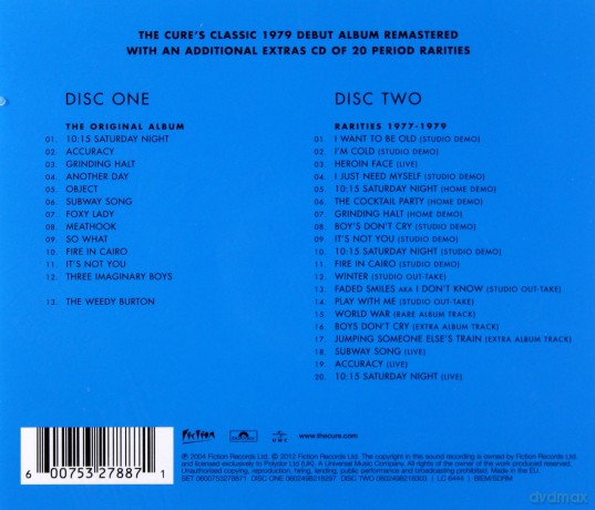 Cure: Three Imaginary Boys [2CD]