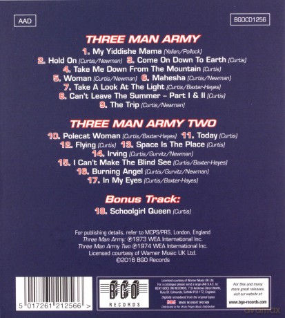Three Man Army: Three Man Army/Three Man Army Two [CD]