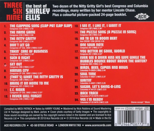Shirley Ellis: Three Six Nine! The Best Of Shirley Ellis [CD]