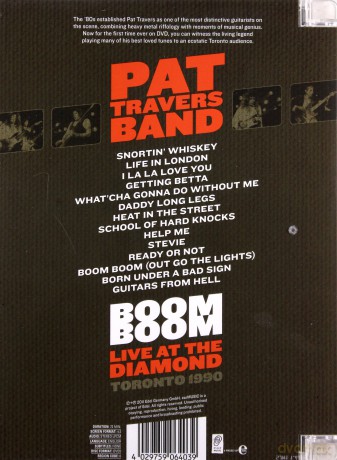 Pat Travers Band: Boom Boom Live At The Diamond Toronto 1990 [DVD]