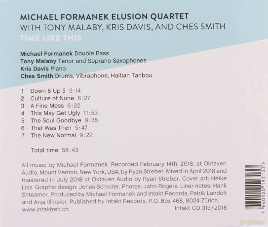 Michael Formanek Elusion Quartet: Time Like This [CD]