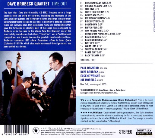 Dave Brubeck Quartet: Time Out + Countdown-Time In Outer Space [CD]