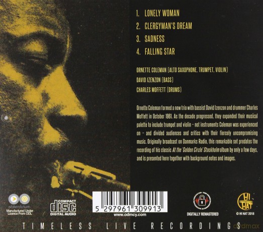 Ornette Coleman Trio: Tivoli Koncertsalen [CD]