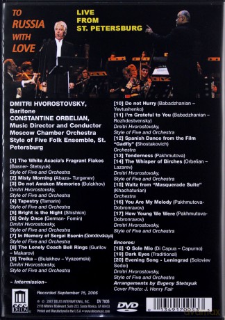 Moscow Cohvorostovsky: To Russia With Love [DVD]
