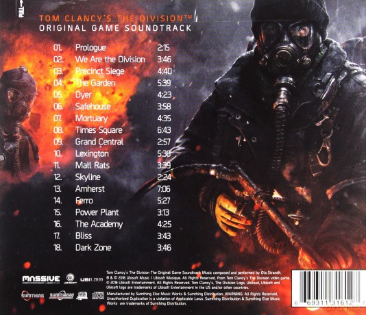Tom ClancyS The Division: Original Game soundtrack (Ola Strandh) [CD]